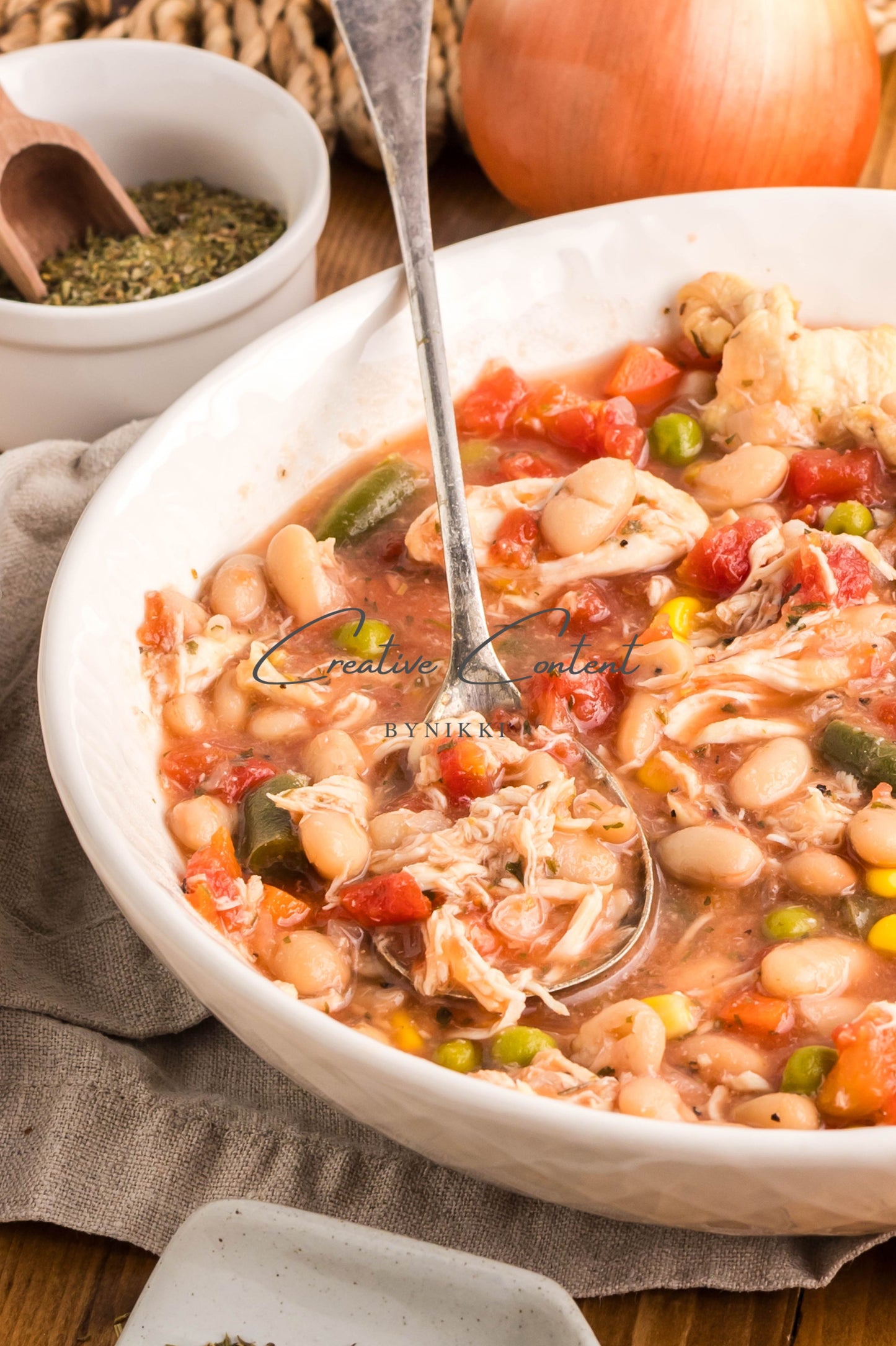 Hearty Chicken Vegetable Bean Soup -  Exclusive