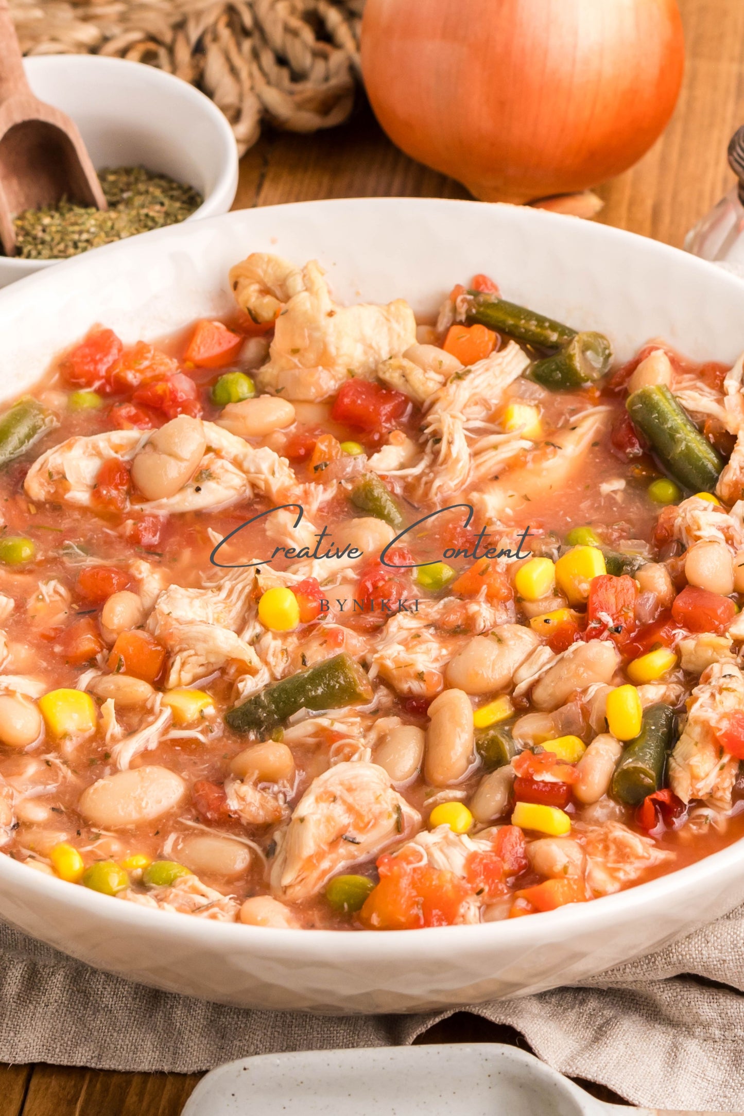 Hearty Chicken Vegetable Bean Soup -  Exclusive