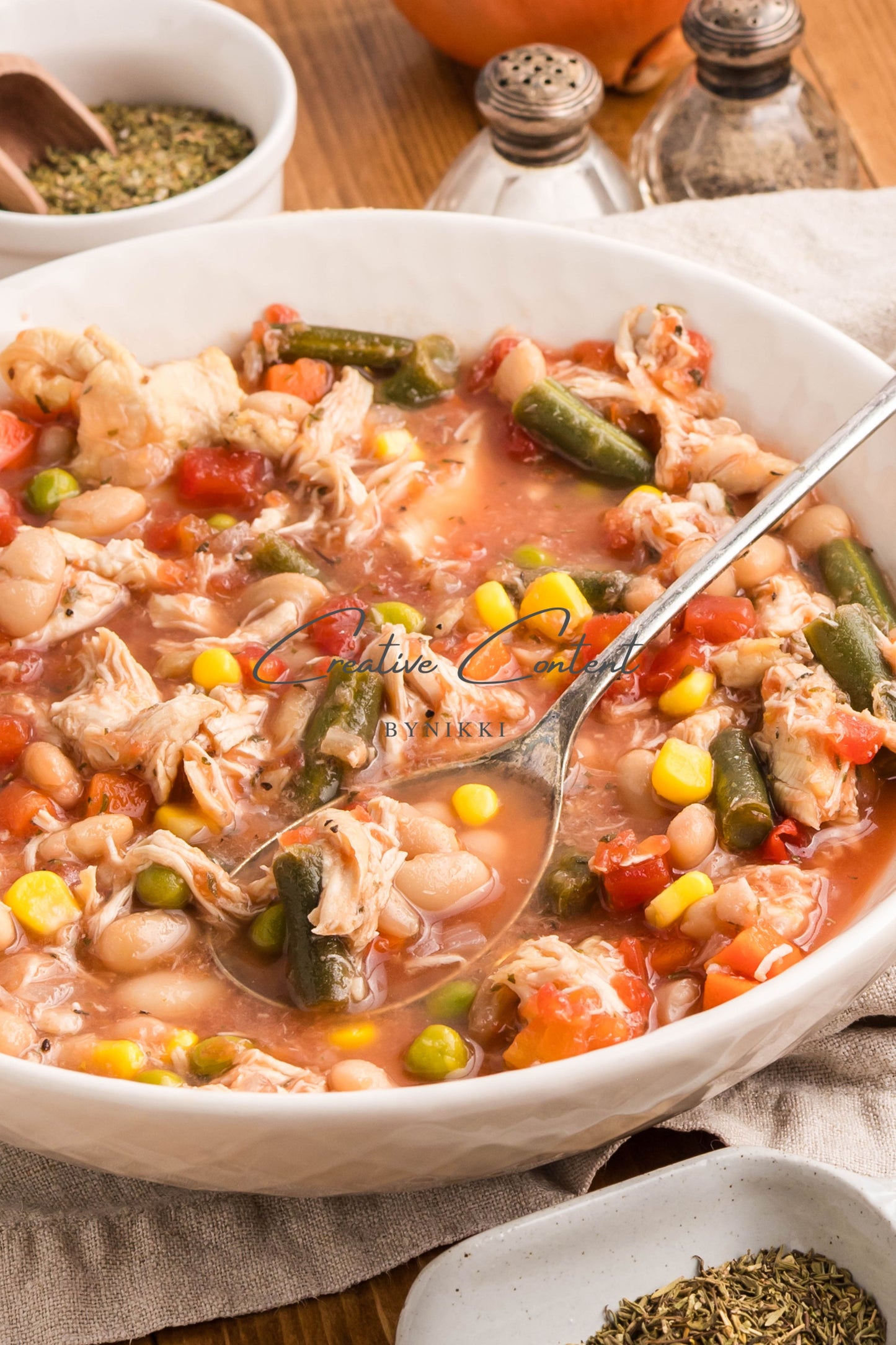Hearty Chicken Vegetable Bean Soup -  Exclusive