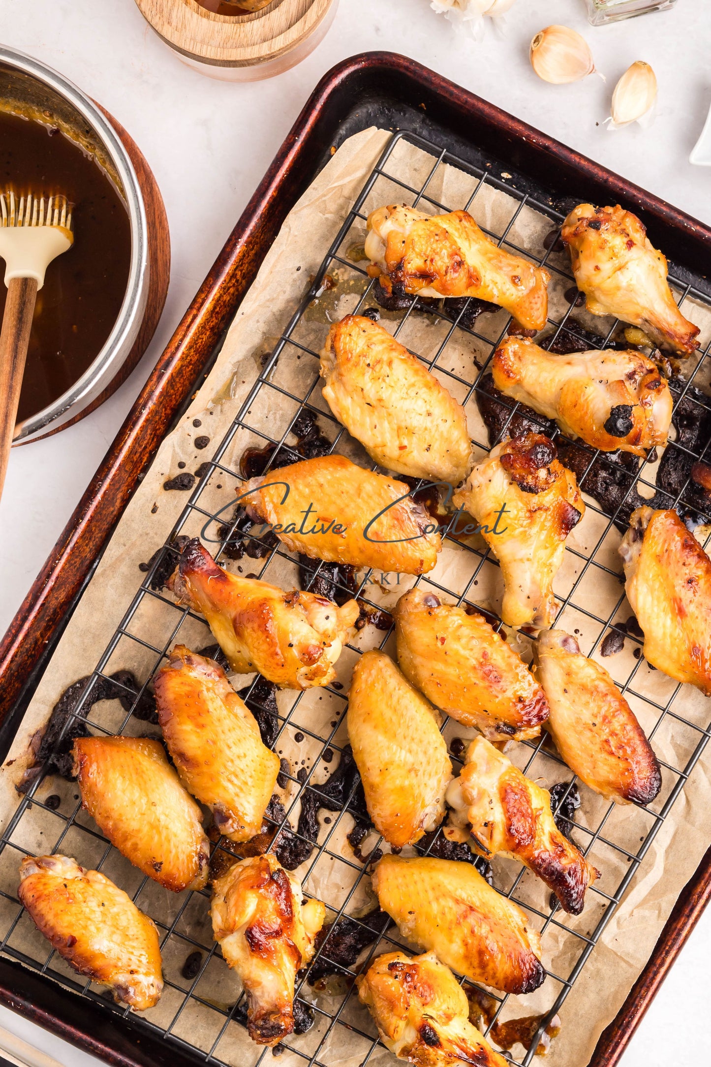 Honey Garlic Chicken Wings - Set 2 of 2 (parsley)