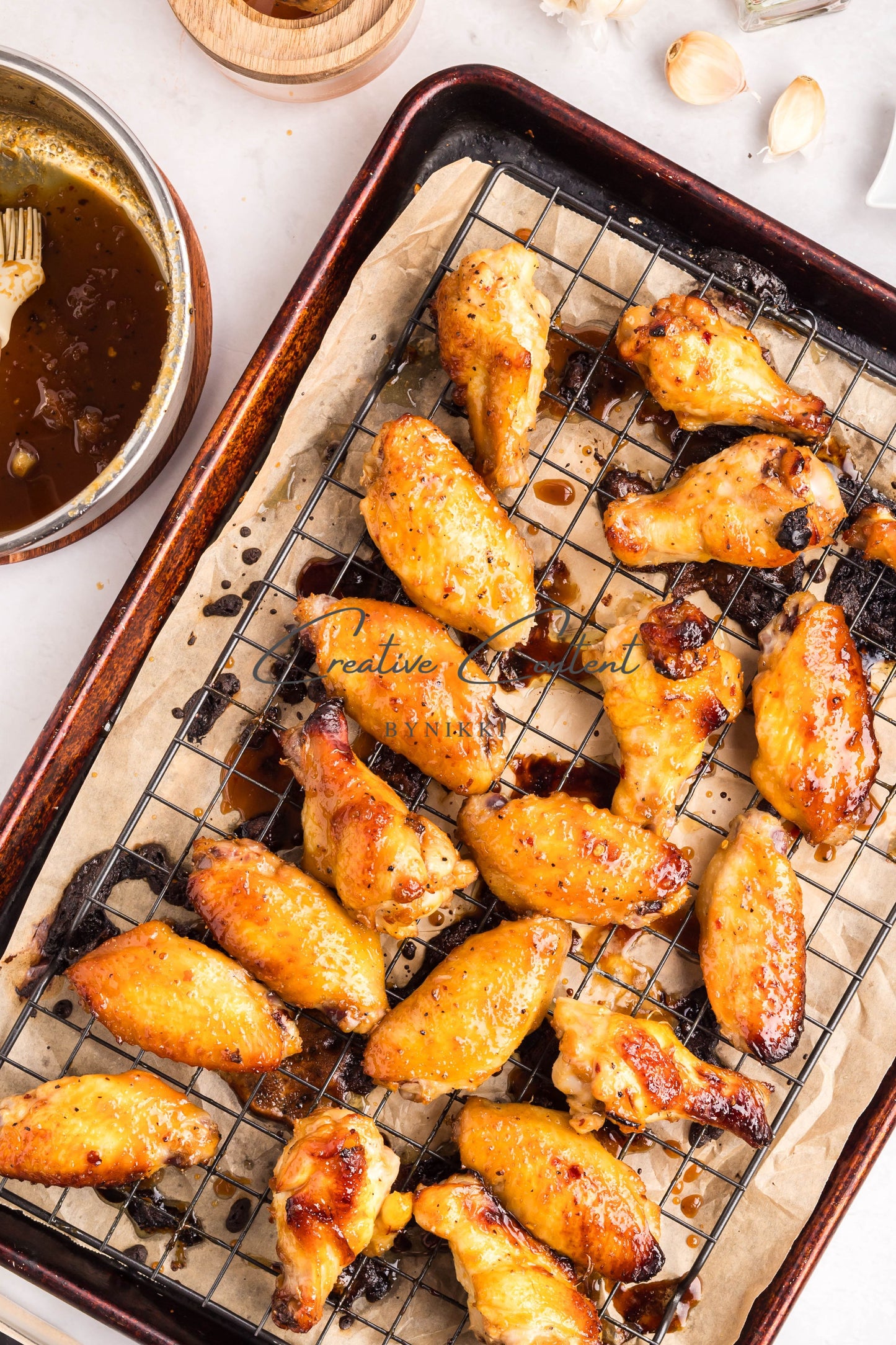 Honey Garlic Chicken Wings - Set 2 of 2 (parsley)