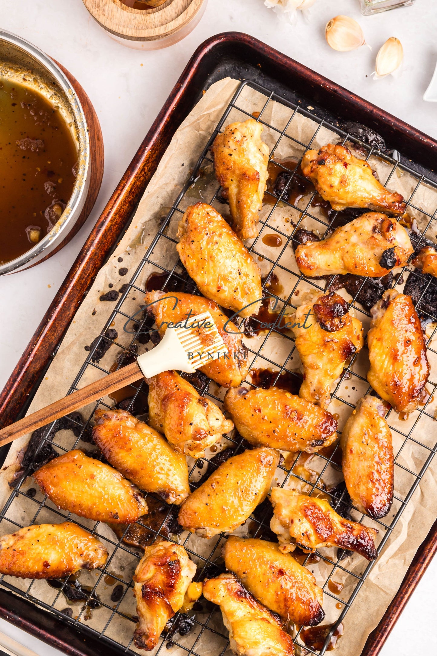 Honey Garlic Chicken Wings - Set 2 of 2 (parsley)