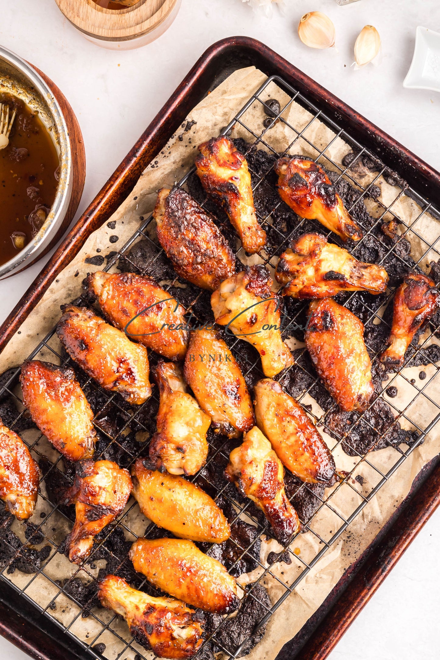 Honey Garlic Chicken Wings - Set 2 of 2 (parsley)