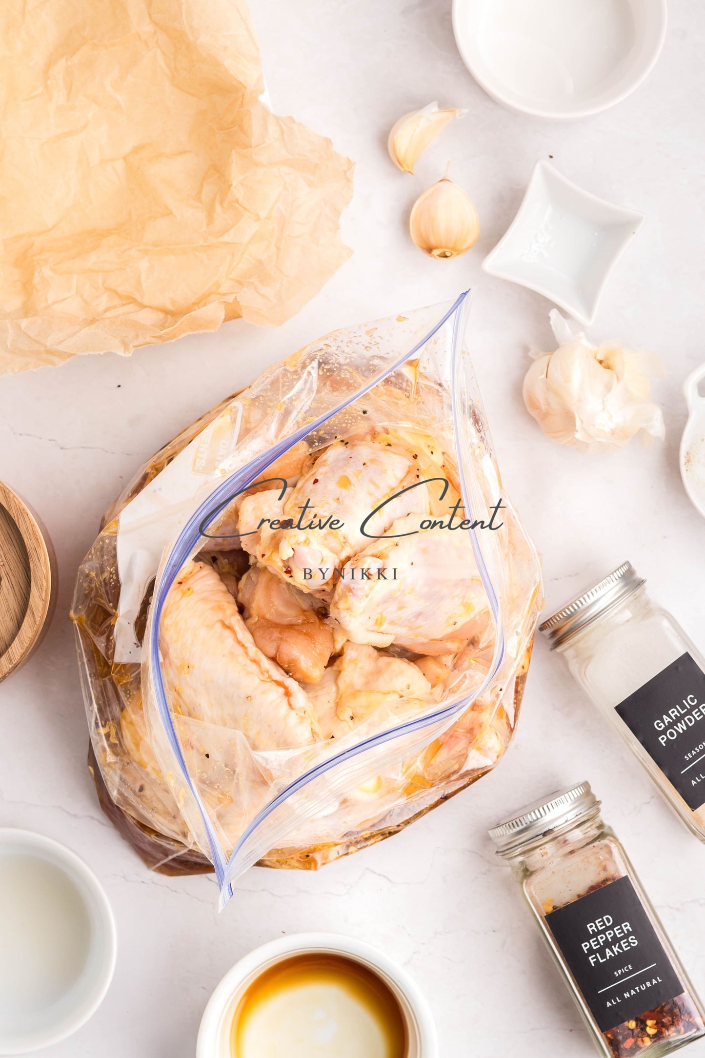 Honey Garlic Chicken Wings - Set 2 of 2 (parsley)