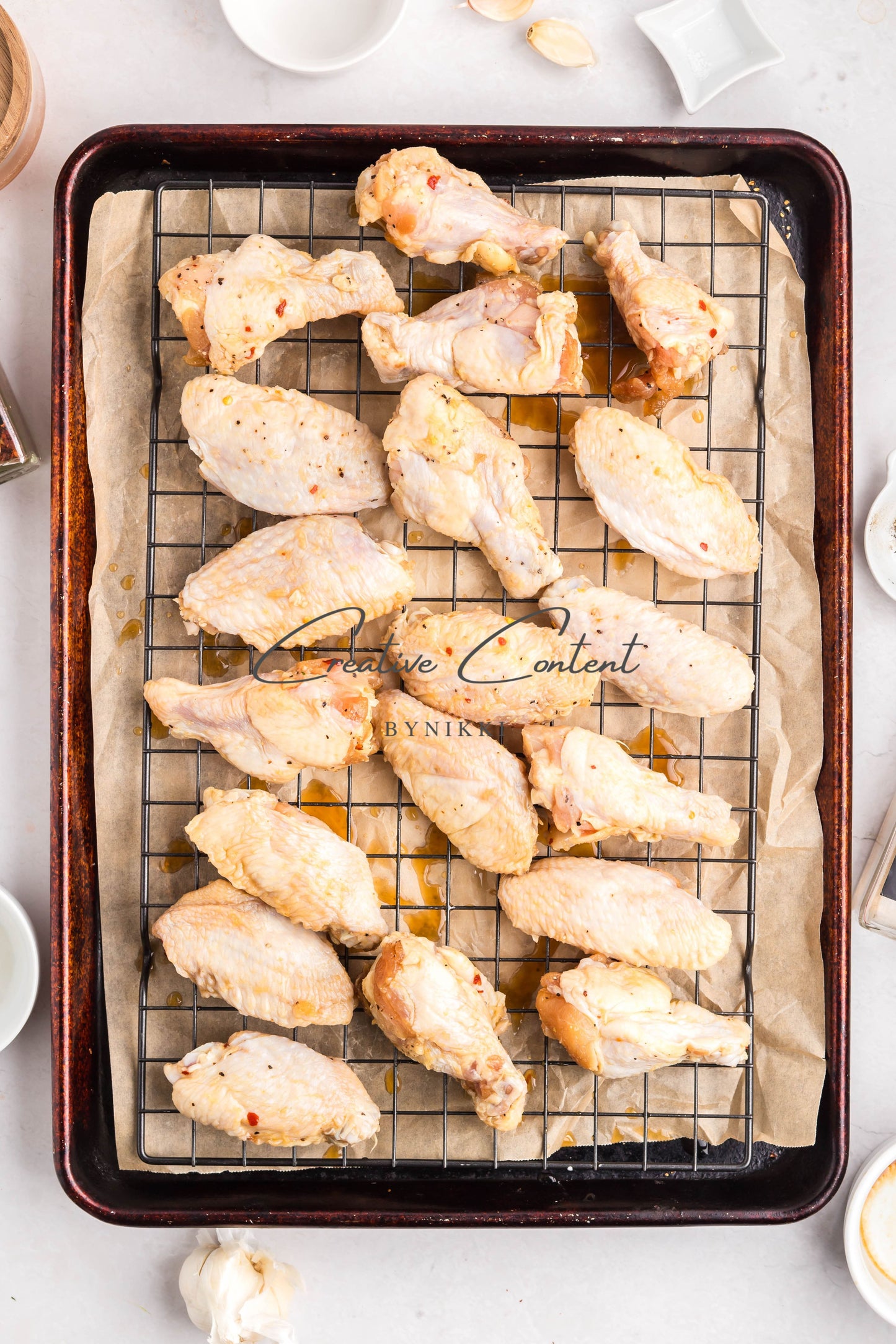Honey Garlic Chicken Wings - Set 2 of 2 (parsley)
