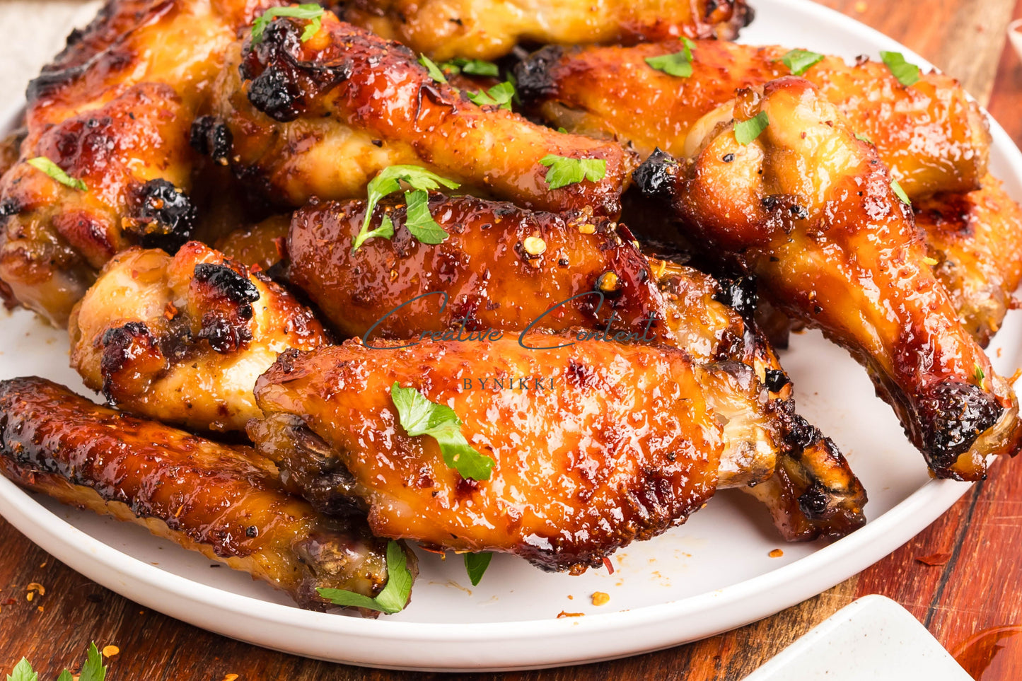 Honey Garlic Chicken Wings - Set 2 of 2 (parsley)