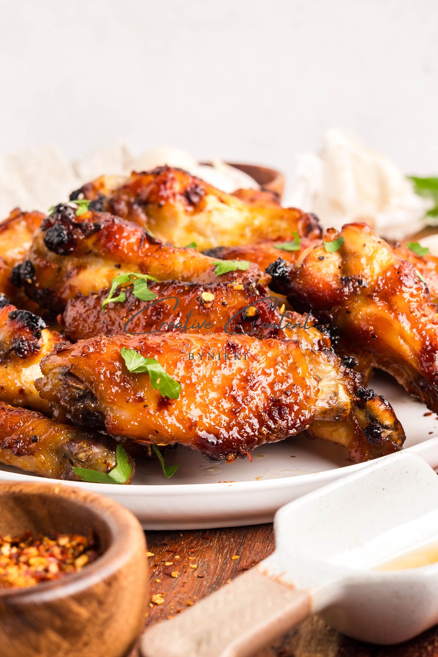Honey Garlic Chicken Wings - Set 2 of 2 (parsley)