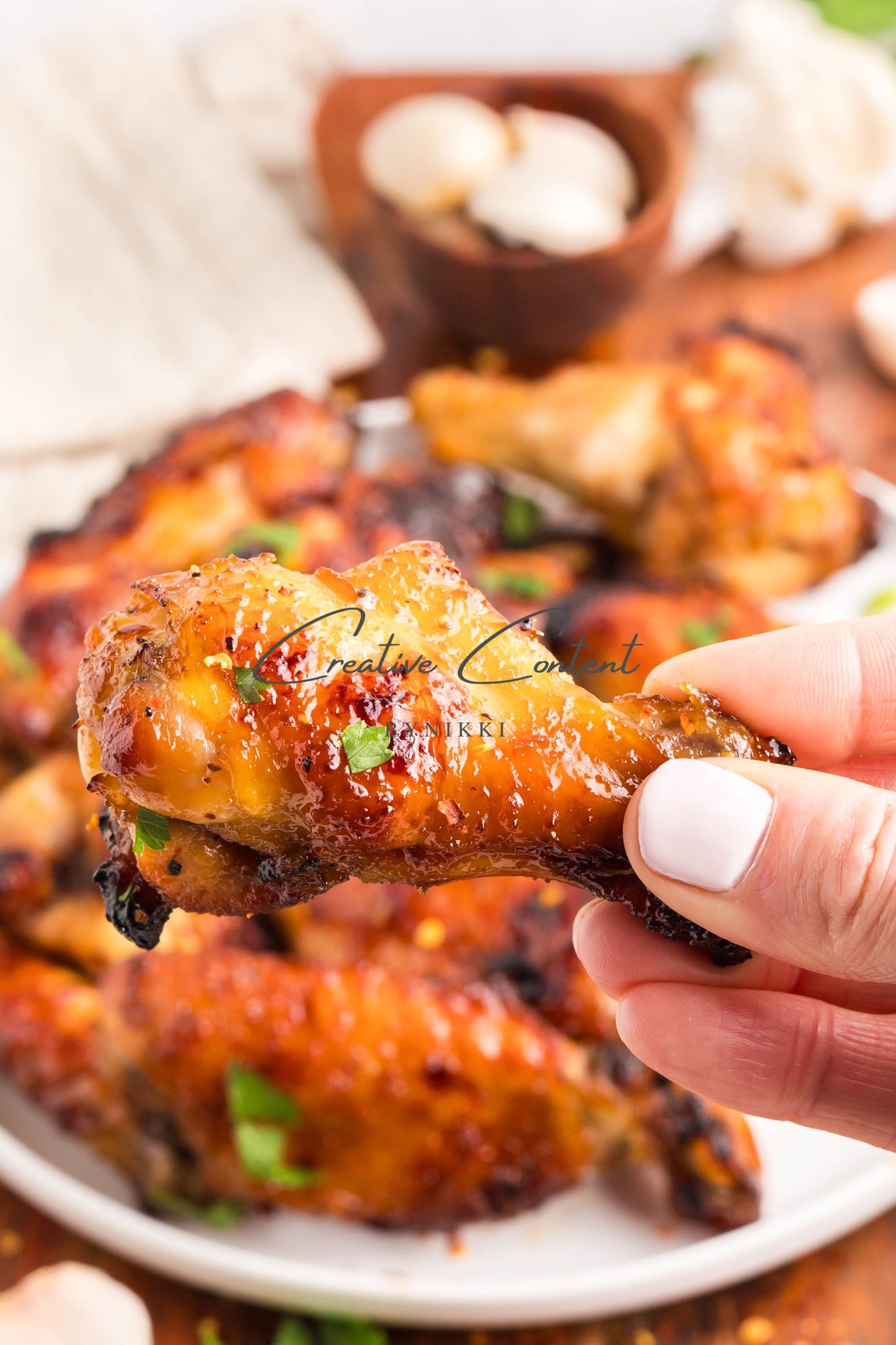 Honey Garlic Chicken Wings - Set 2 of 2 (parsley)