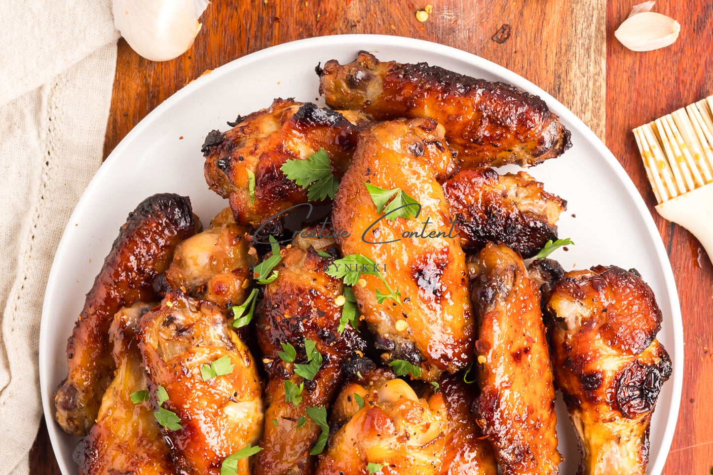 Honey Garlic Chicken Wings - Set 2 of 2 (parsley)