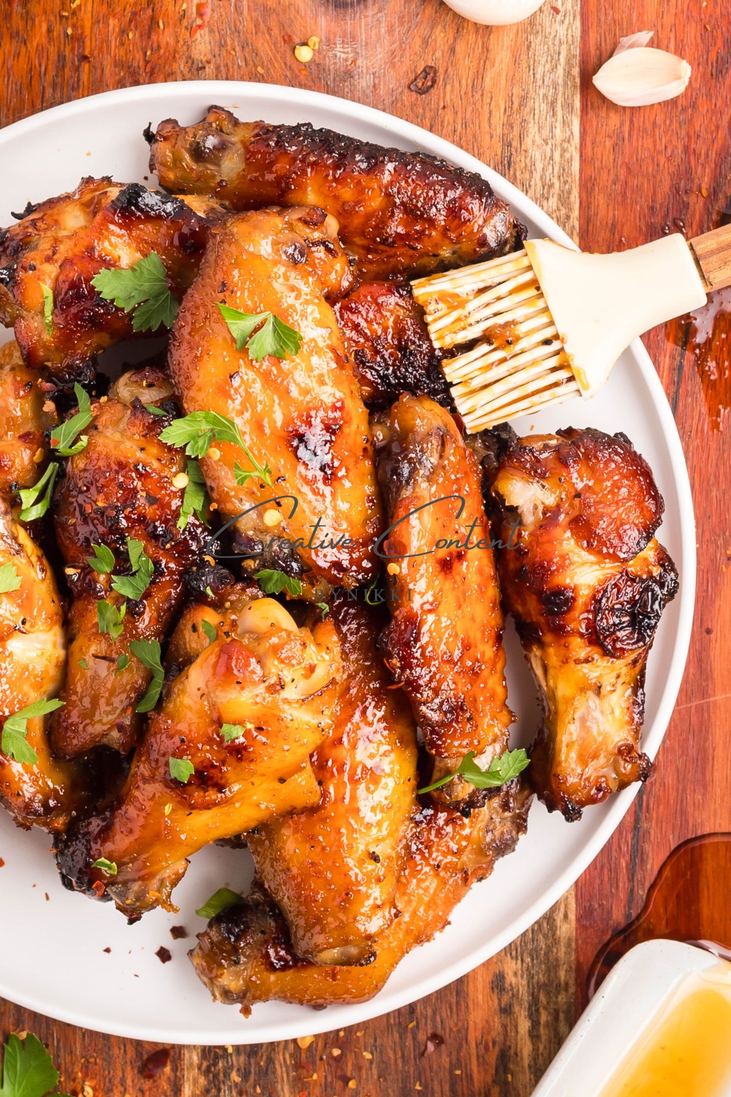 Honey Garlic Chicken Wings - Set 2 of 2 (parsley)