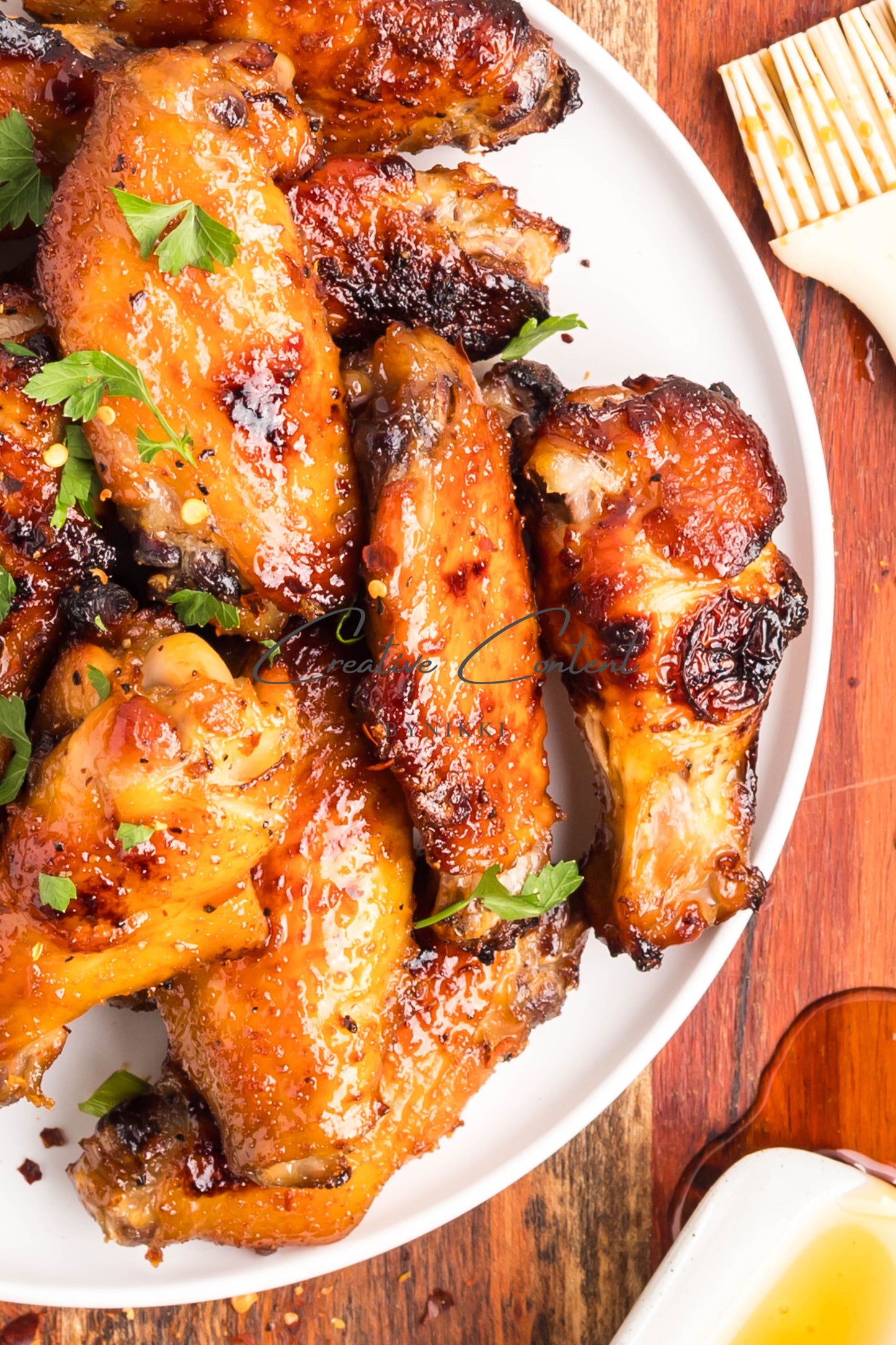 Honey Garlic Chicken Wings - Set 2 of 2 (parsley)