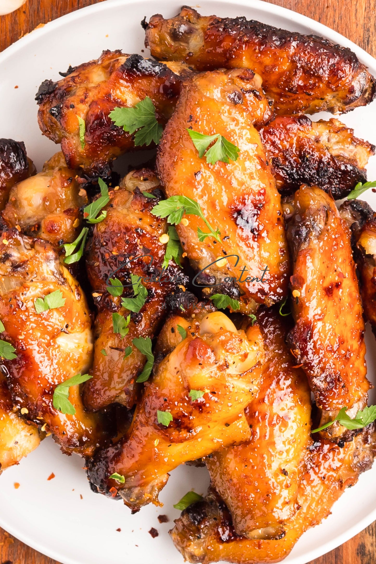 Honey Garlic Chicken Wings - Set 2 of 2 (parsley)
