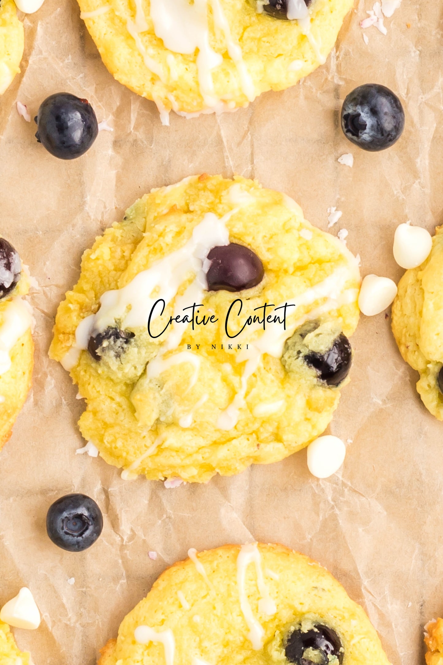 Lemon Blueberry Cake Cookies With A Lemon Glaze - Set 2 of 2