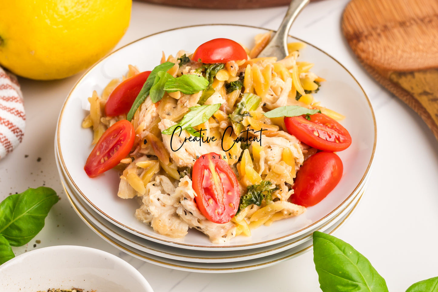 Lemon Chicken Orzo Pasta - Set 1 of 2