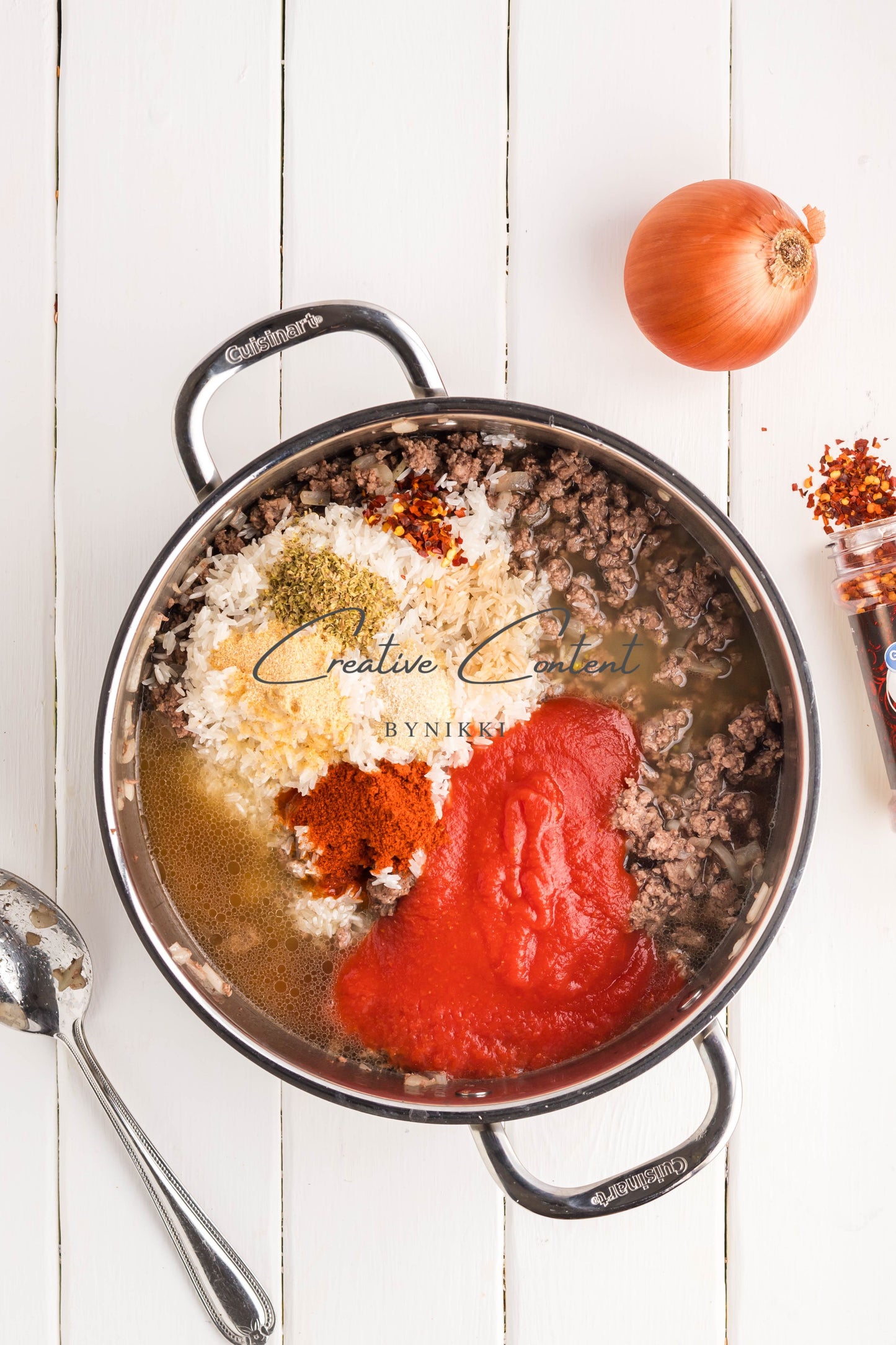 One Pan Cheeseburger Rice  -  Exclusive