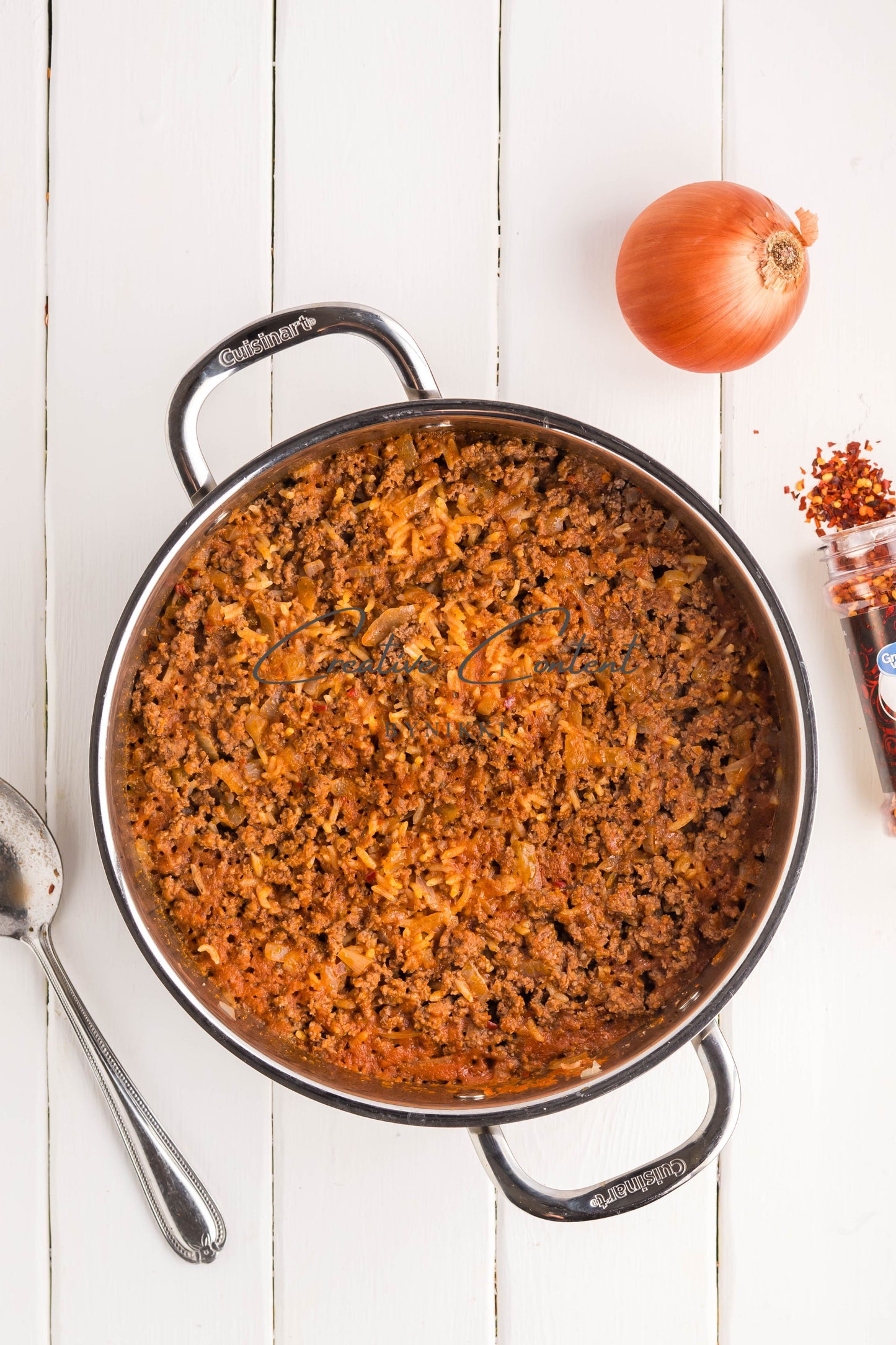 One Pan Cheeseburger Rice  -  Exclusive