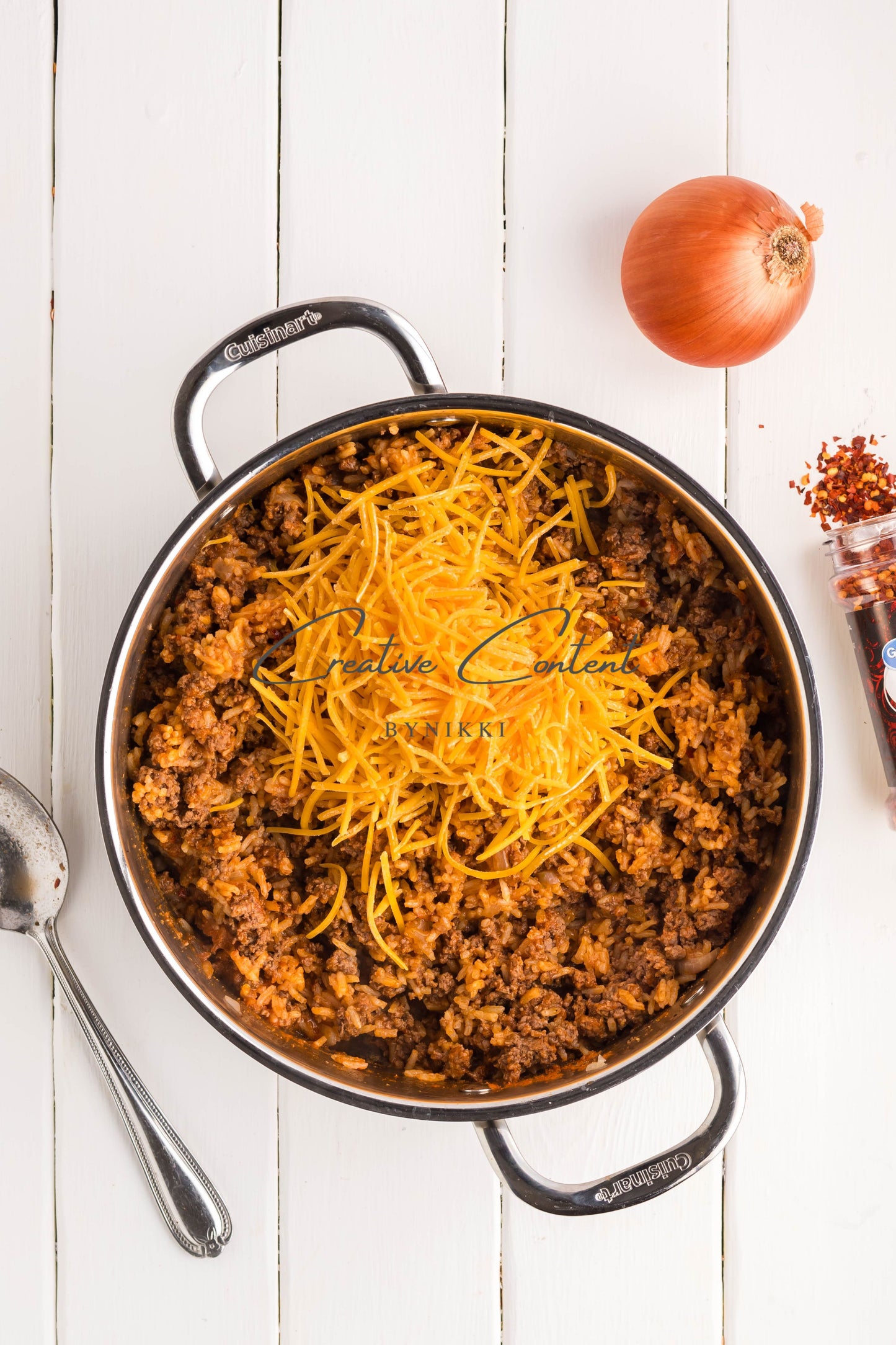 One Pan Cheeseburger Rice  -  Exclusive
