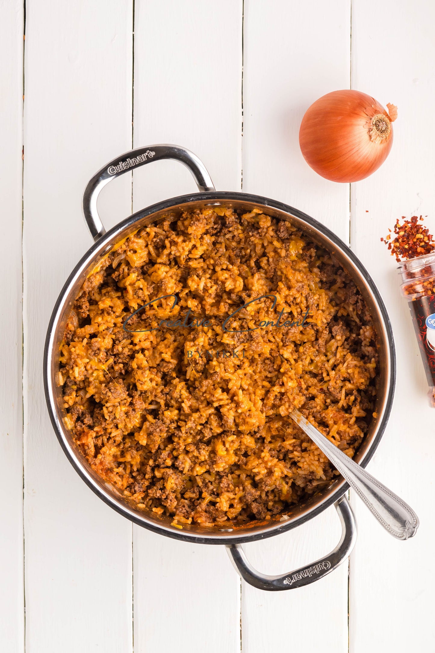 One Pan Cheeseburger Rice  -  Exclusive