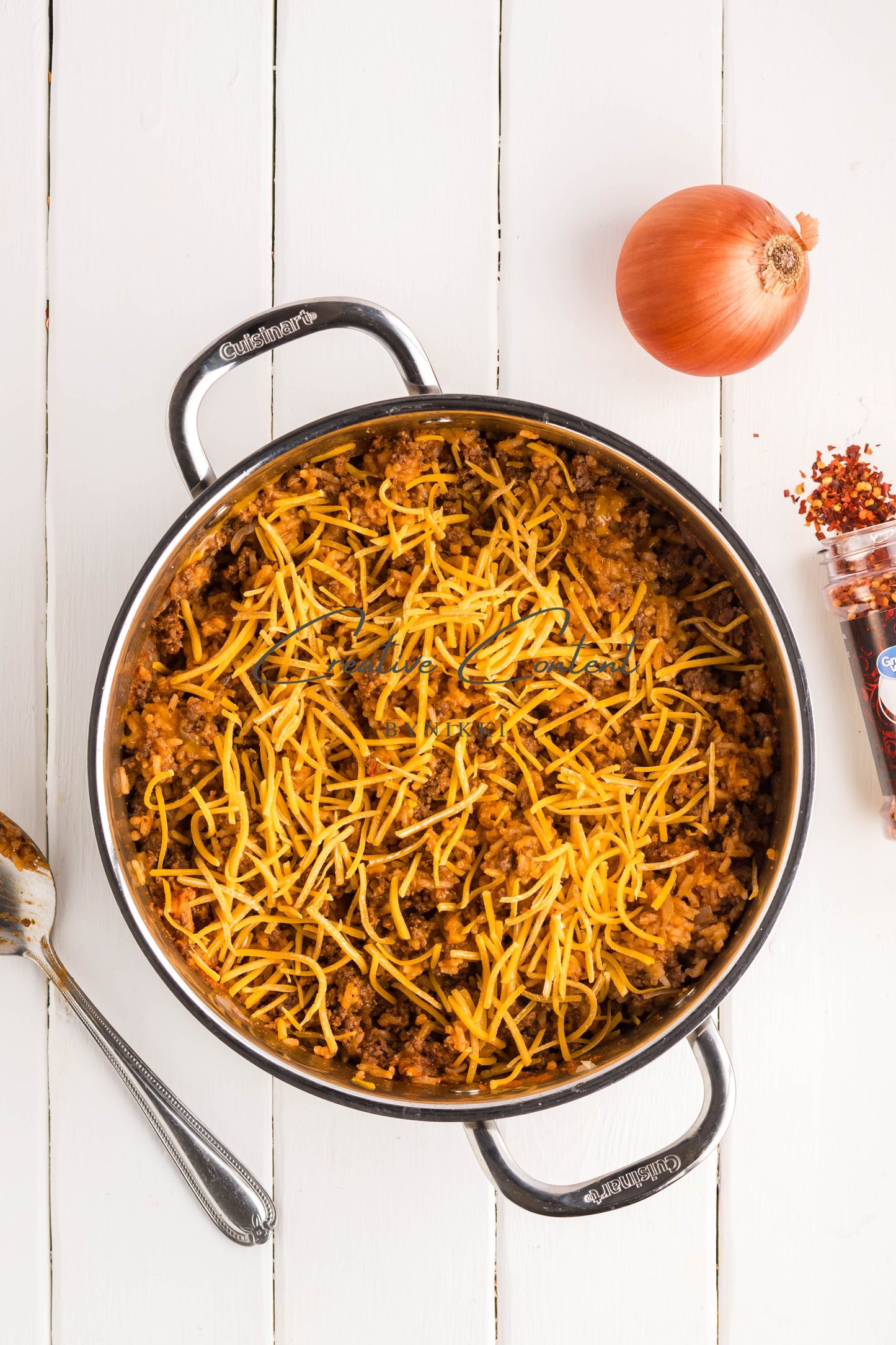 One Pan Cheeseburger Rice  -  Exclusive