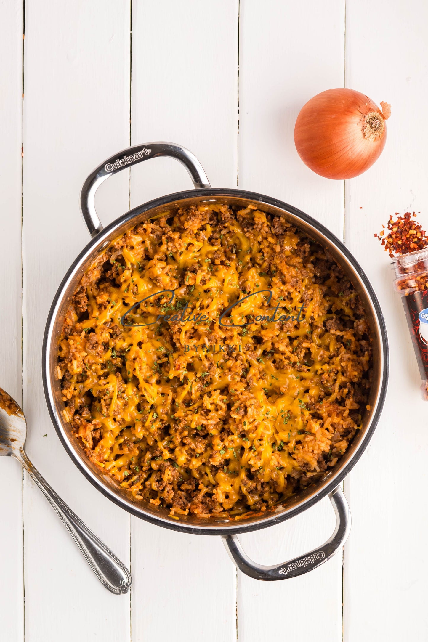One Pan Cheeseburger Rice  -  Exclusive