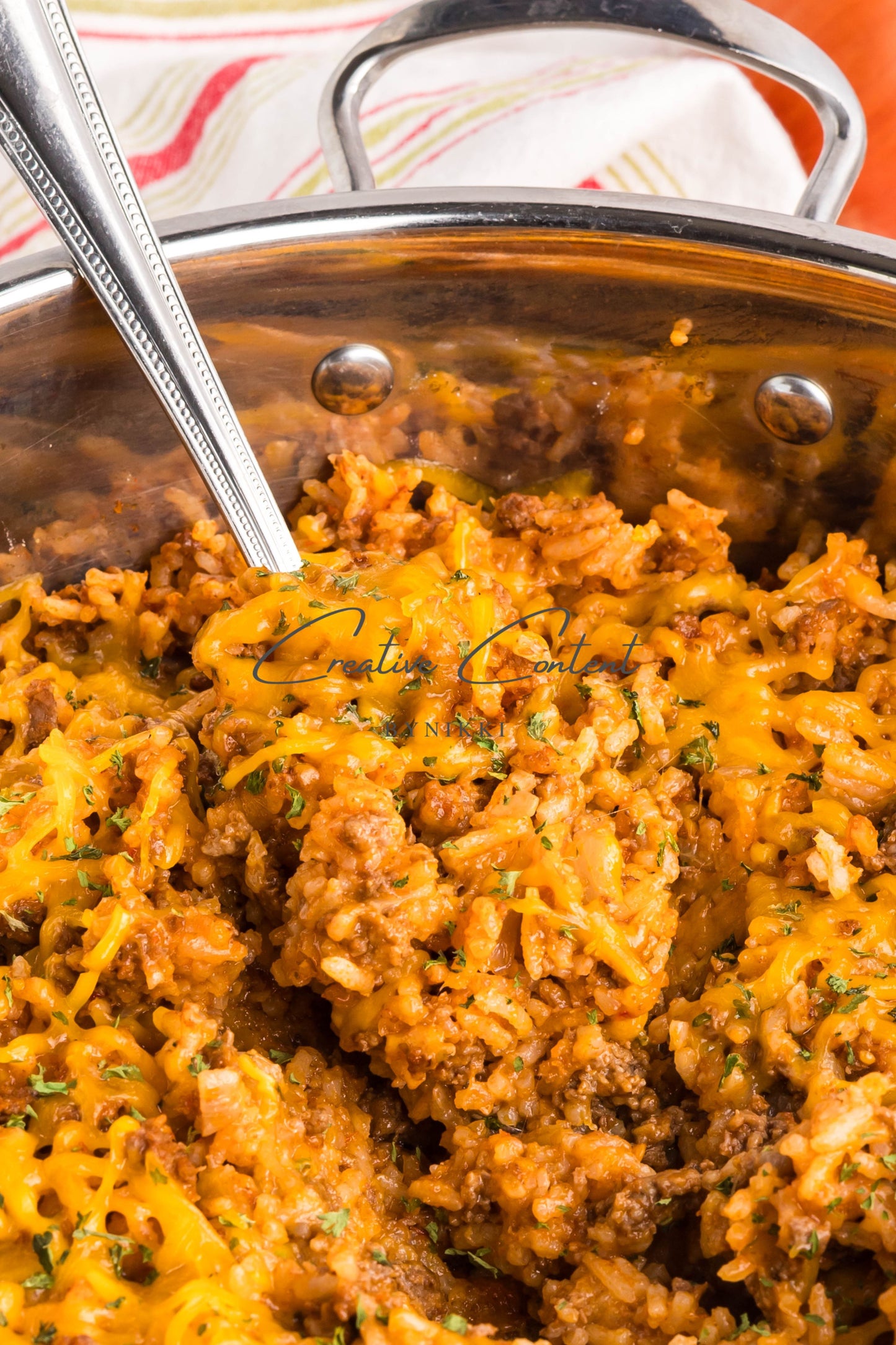 One Pan Cheeseburger Rice  -  Exclusive