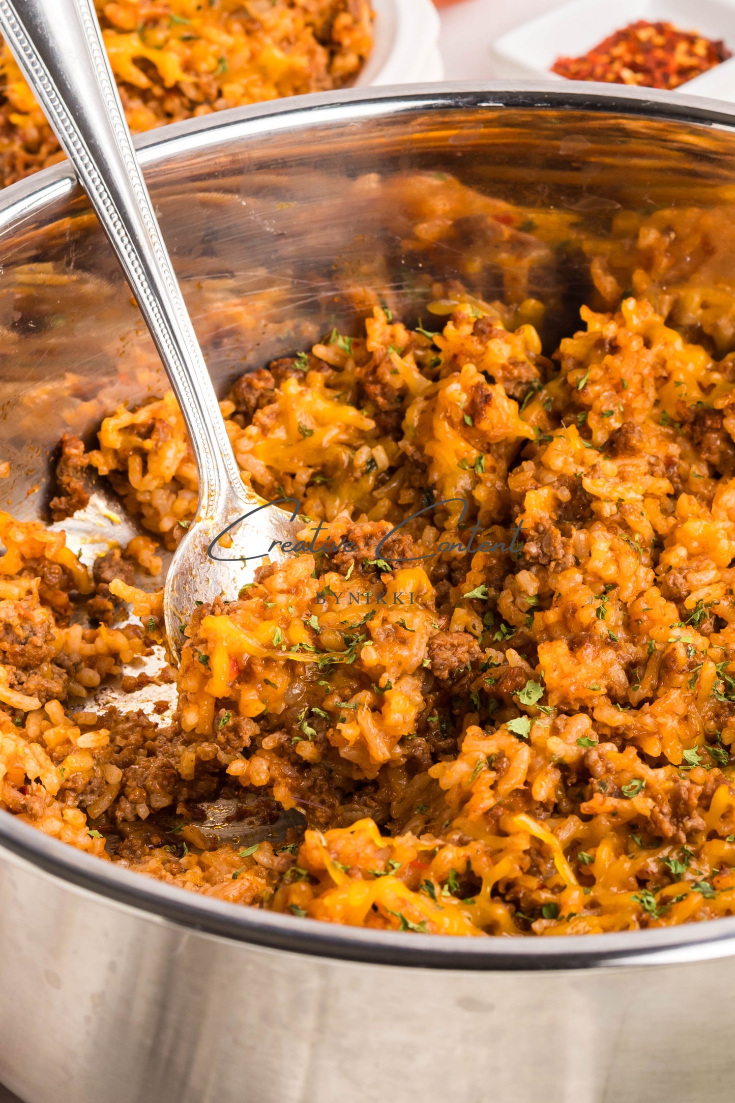 One Pan Cheeseburger Rice  -  Exclusive