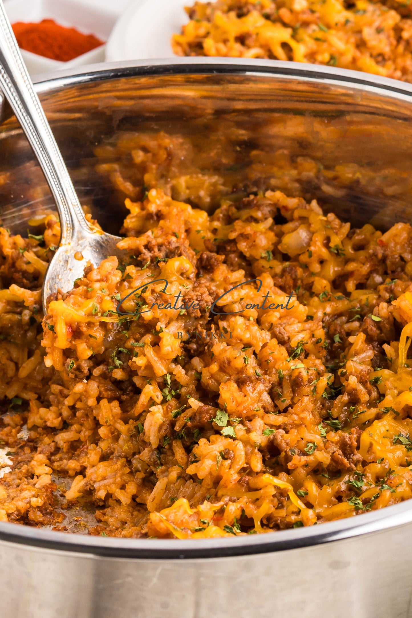 One Pan Cheeseburger Rice  -  Exclusive