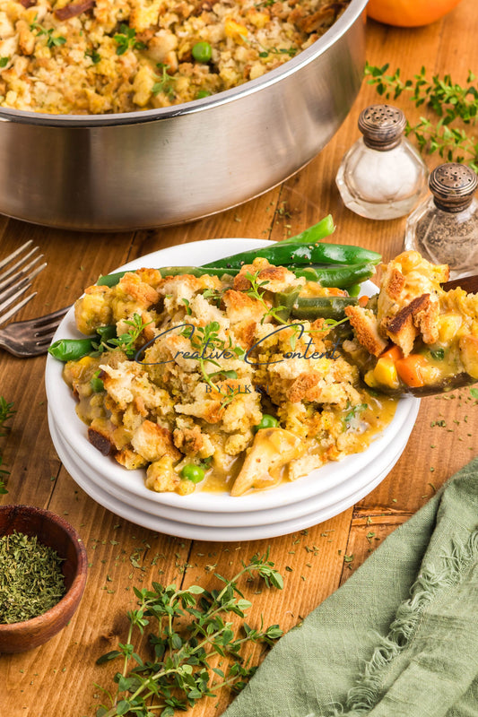 One Pot Chicken Stuffing Casserole - Exclusive