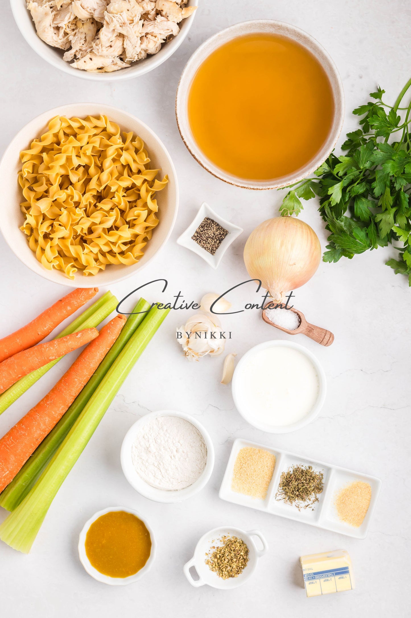 One Pot Creamy Chicken Noodle Soup   -  Exclusive