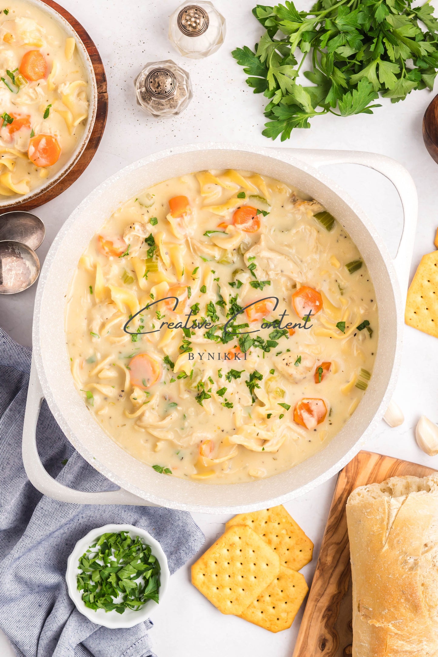 One Pot Creamy Chicken Noodle Soup   -  Exclusive