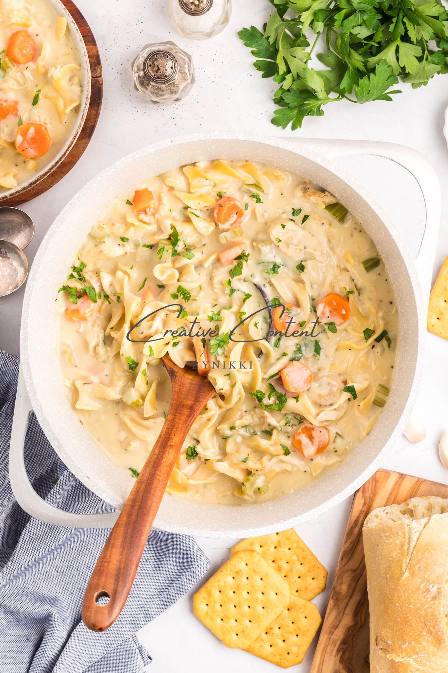 One Pot Creamy Chicken Noodle Soup   -  Exclusive