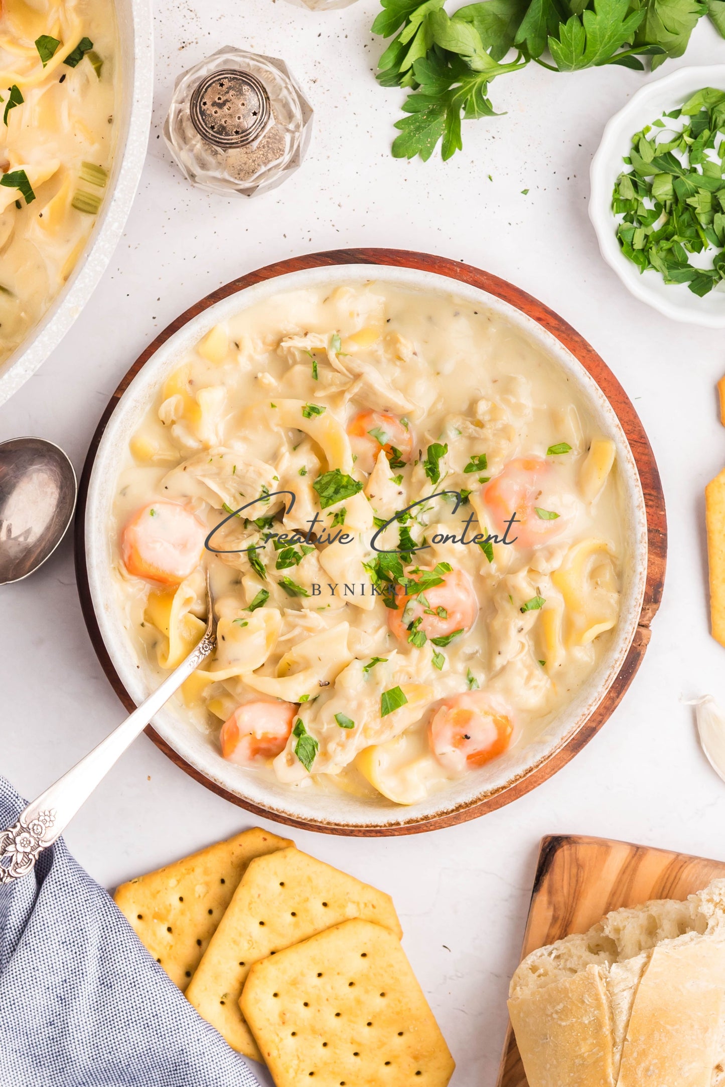 One Pot Creamy Chicken Noodle Soup   -  Exclusive