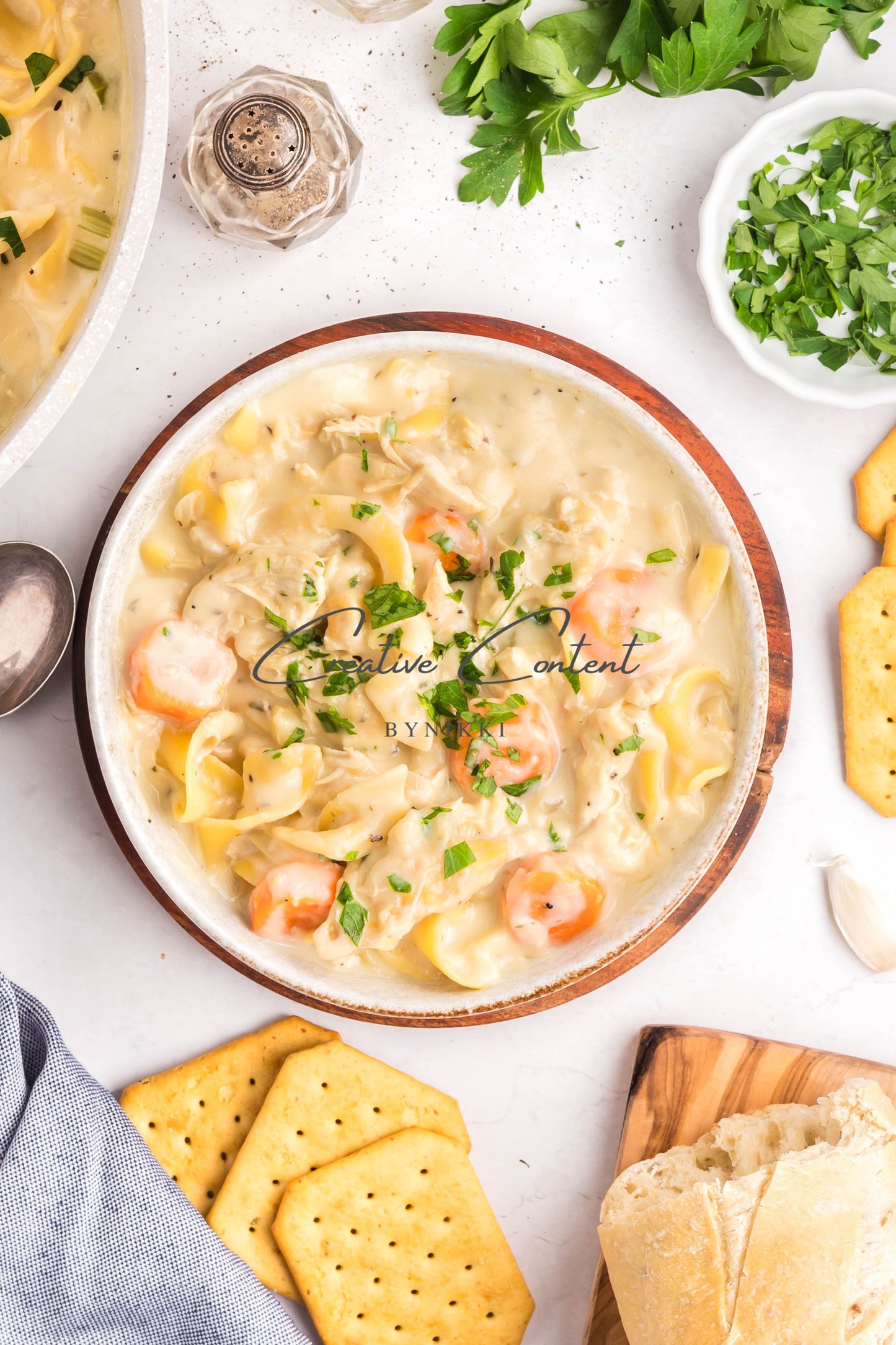 One Pot Creamy Chicken Noodle Soup   -  Exclusive