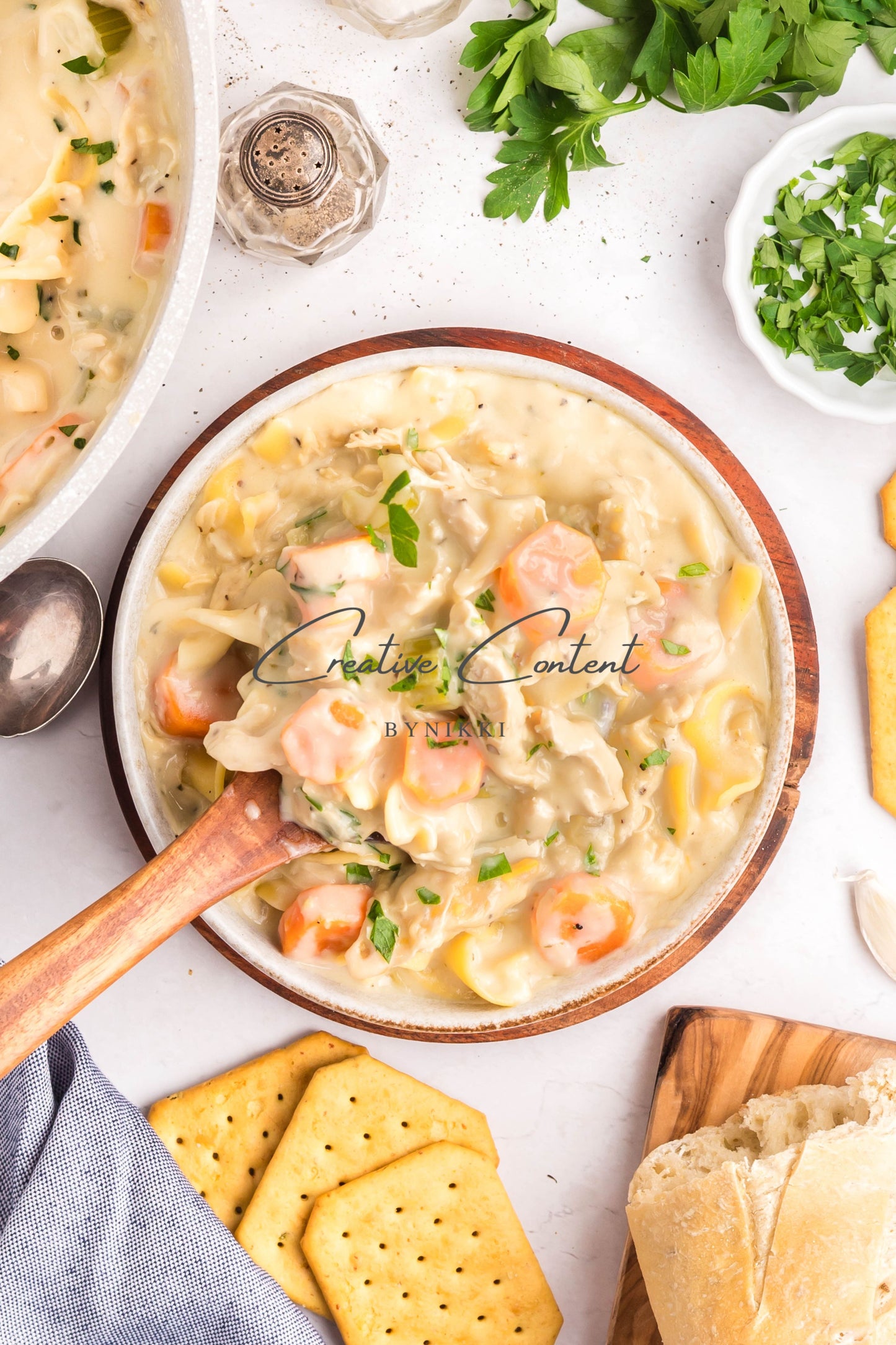 One Pot Creamy Chicken Noodle Soup   -  Exclusive