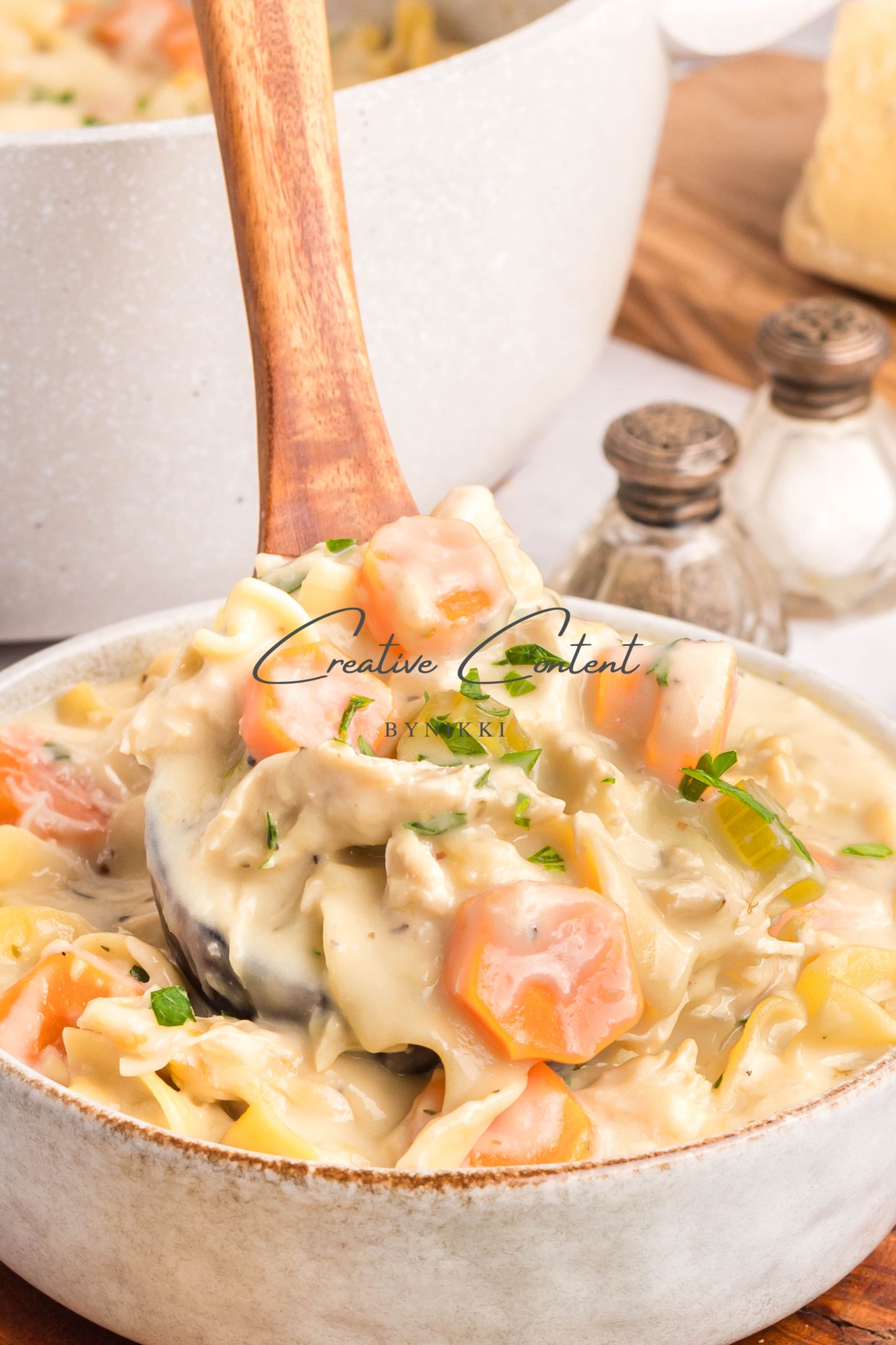 One Pot Creamy Chicken Noodle Soup   -  Exclusive