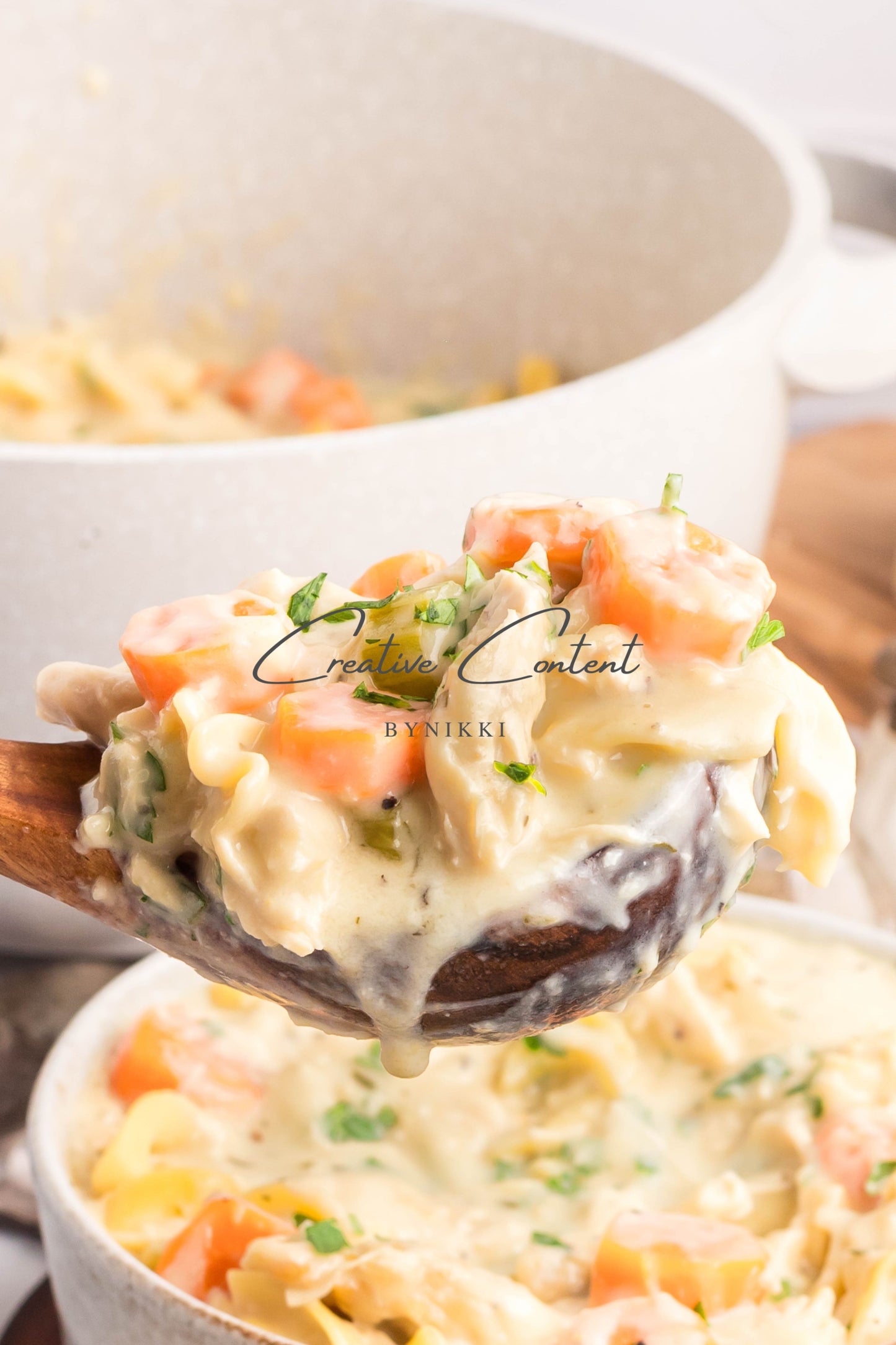 One Pot Creamy Chicken Noodle Soup   -  Exclusive