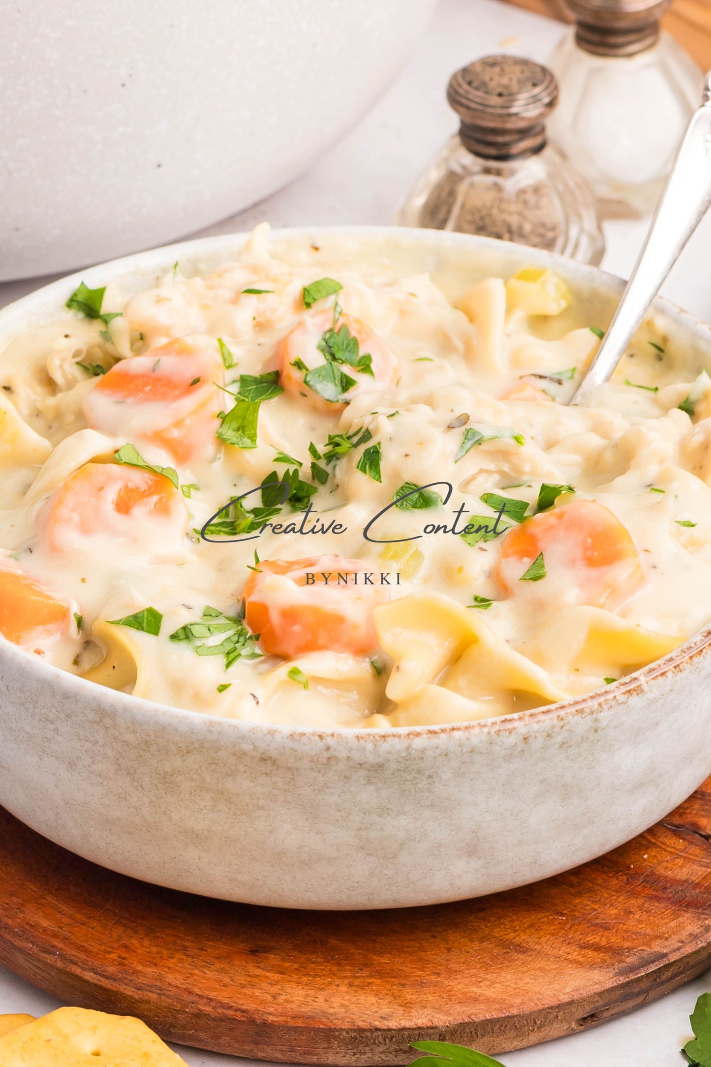 One Pot Creamy Chicken Noodle Soup   -  Exclusive