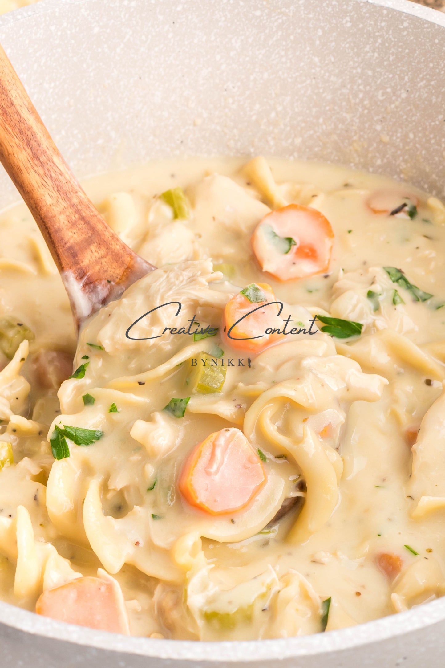 One Pot Creamy Chicken Noodle Soup   -  Exclusive