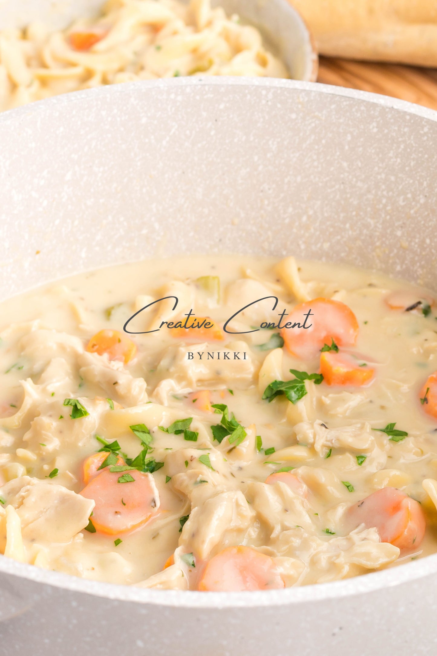 One Pot Creamy Chicken Noodle Soup   -  Exclusive