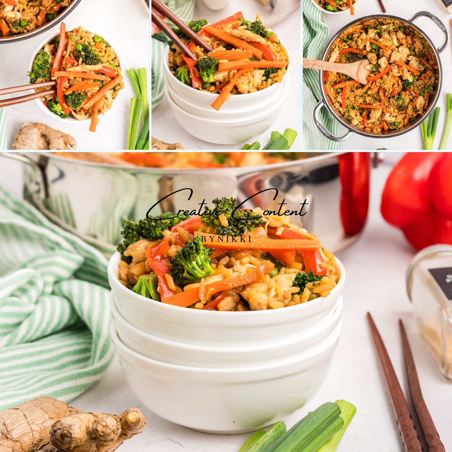 Easy One Pot Teriyaki Chicken and Rice Bowl - Set 1 of 2