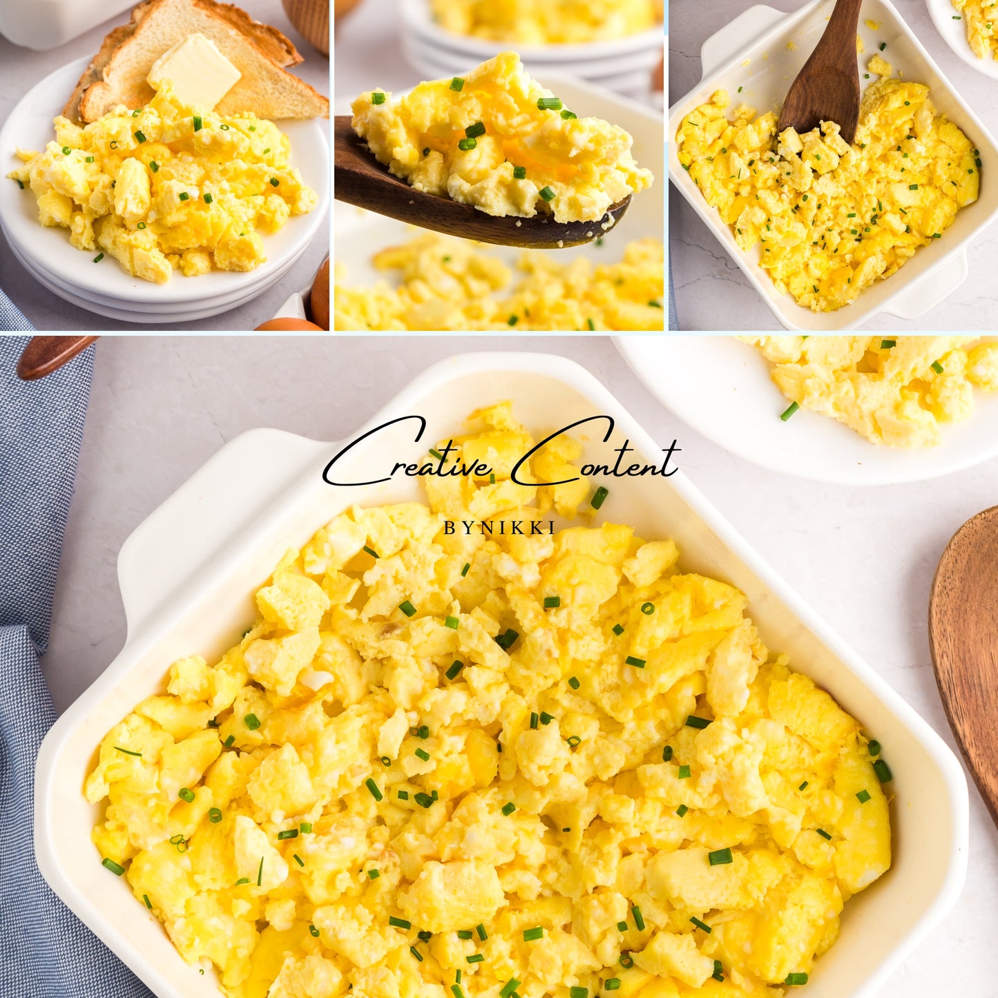 Fluffy Baked Scrambled Eggs - Set 1 of 2