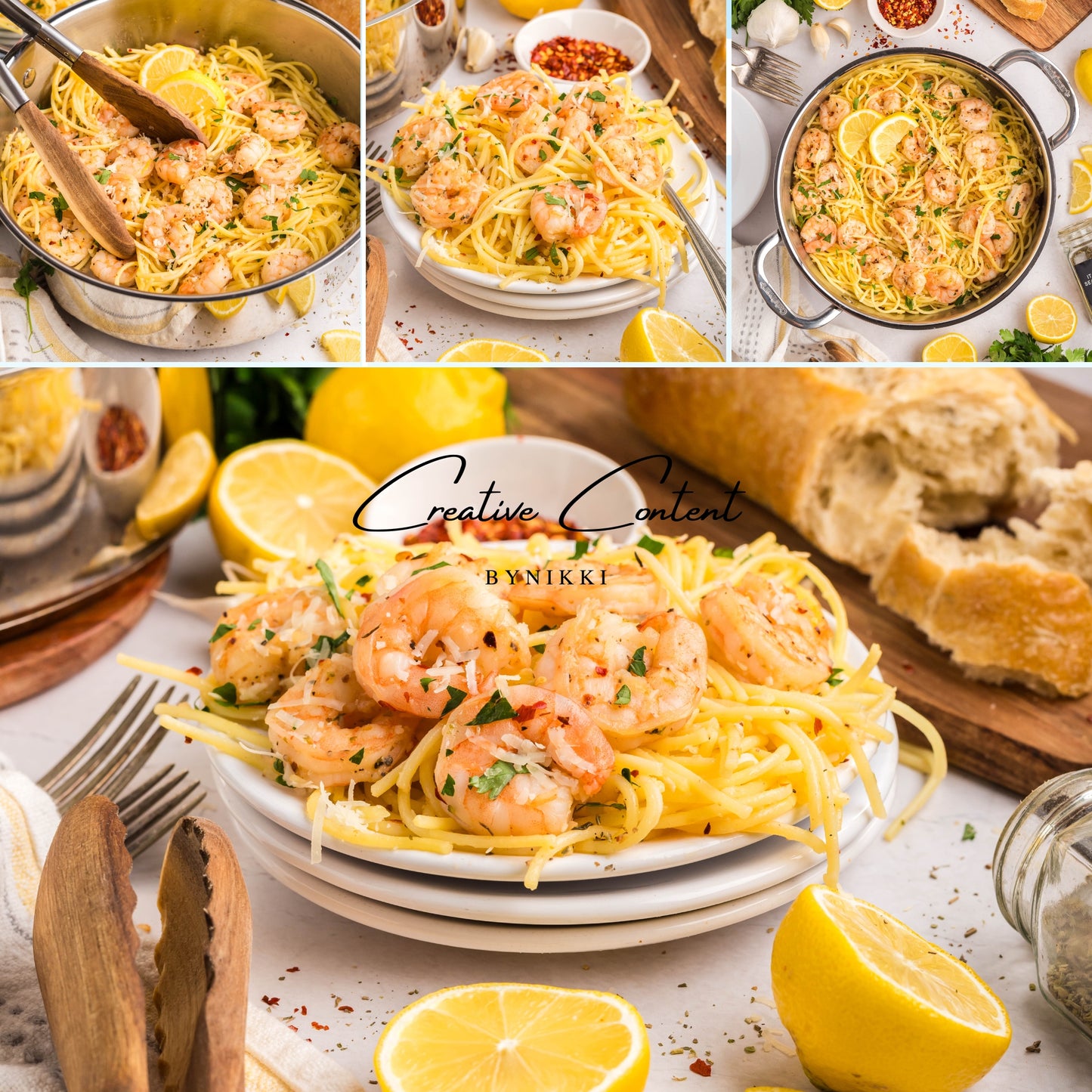 Garlic Butter Noodles With Shrimp - Set 1 of 2