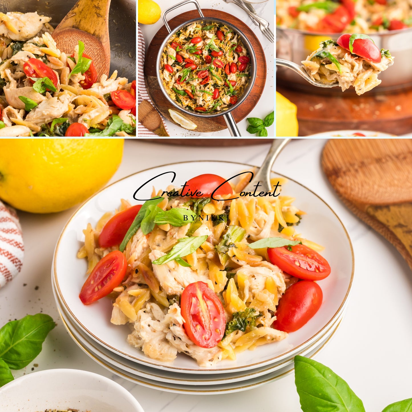 Lemon Chicken Orzo Pasta - Set 1 of 2