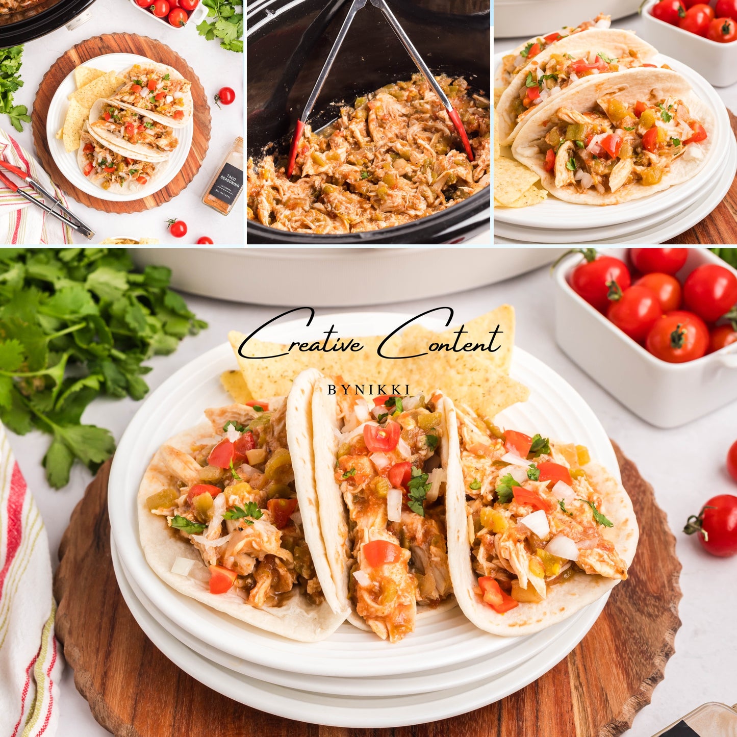 Slow Cooker Shredded Taco Chicken - Set 1 of 2