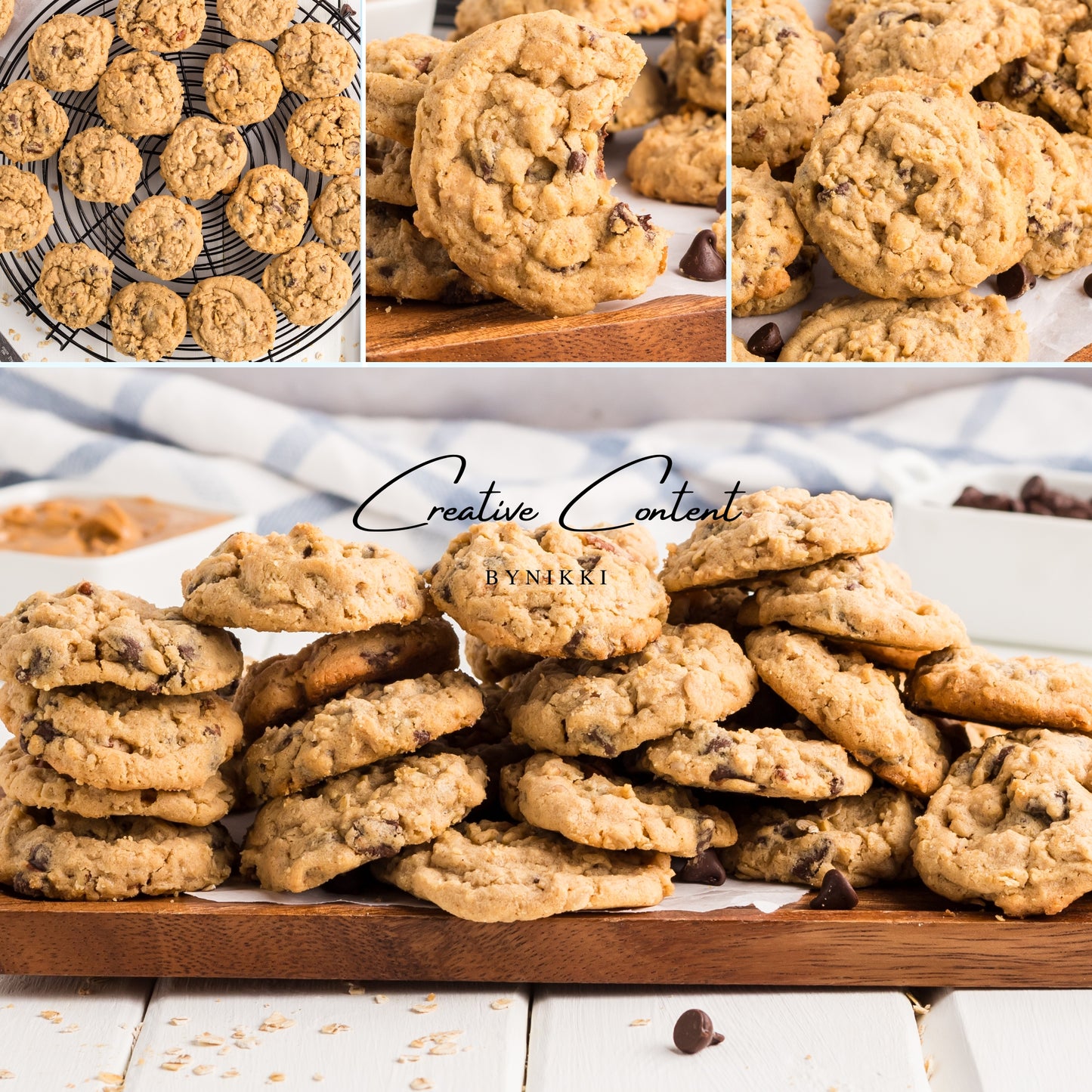 Oatmeal Peanut Butter Chocolate Chip Cookies - Set 1 of 2