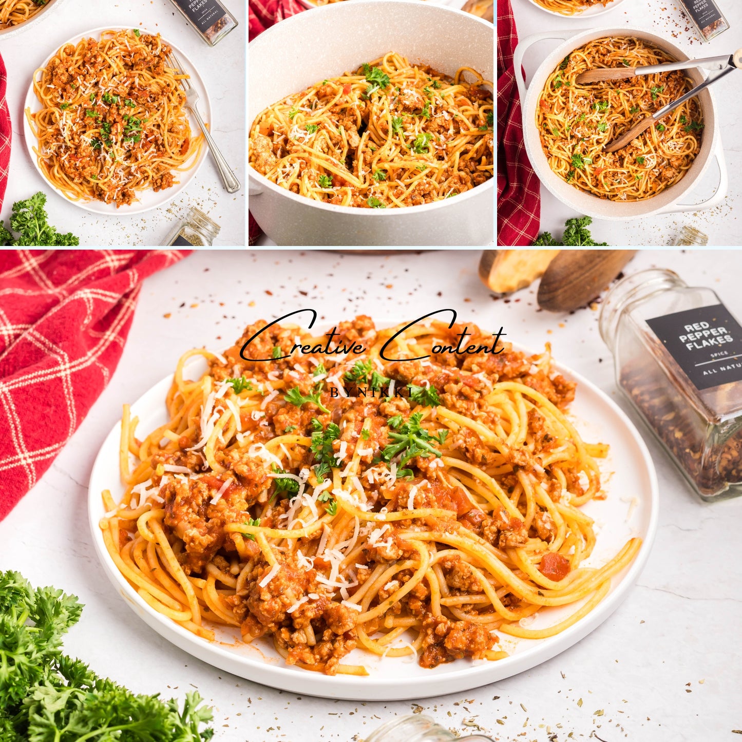 Ground Turkey With Spaghetti - Set 1 of 2