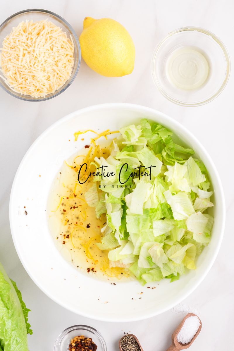 Parmesan Chopped Salad / Lemon Parmesan Salad - 2 of 3