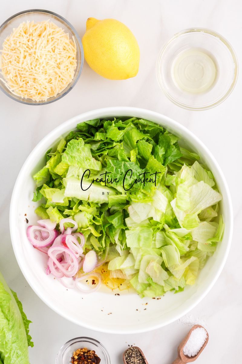 Parmesan Chopped Salad / Lemon Parmesan Salad - 2 of 3