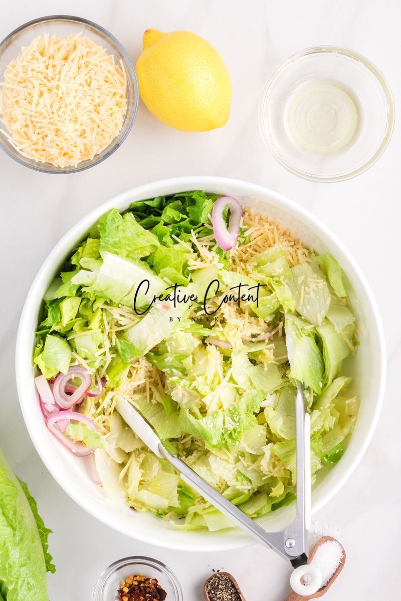 Parmesan Chopped Salad / Lemon Parmesan Salad - 2 of 3
