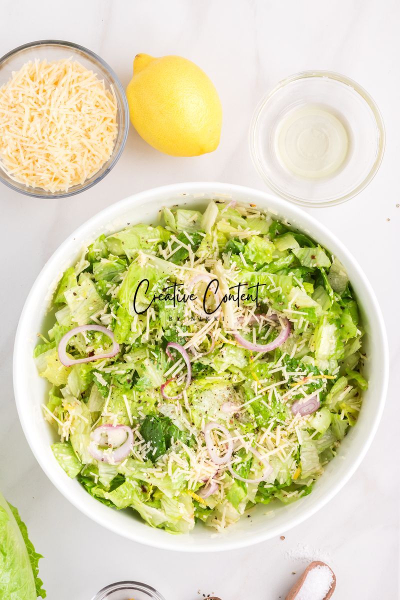 Parmesan Chopped Salad / Lemon Parmesan Salad - 2 of 3
